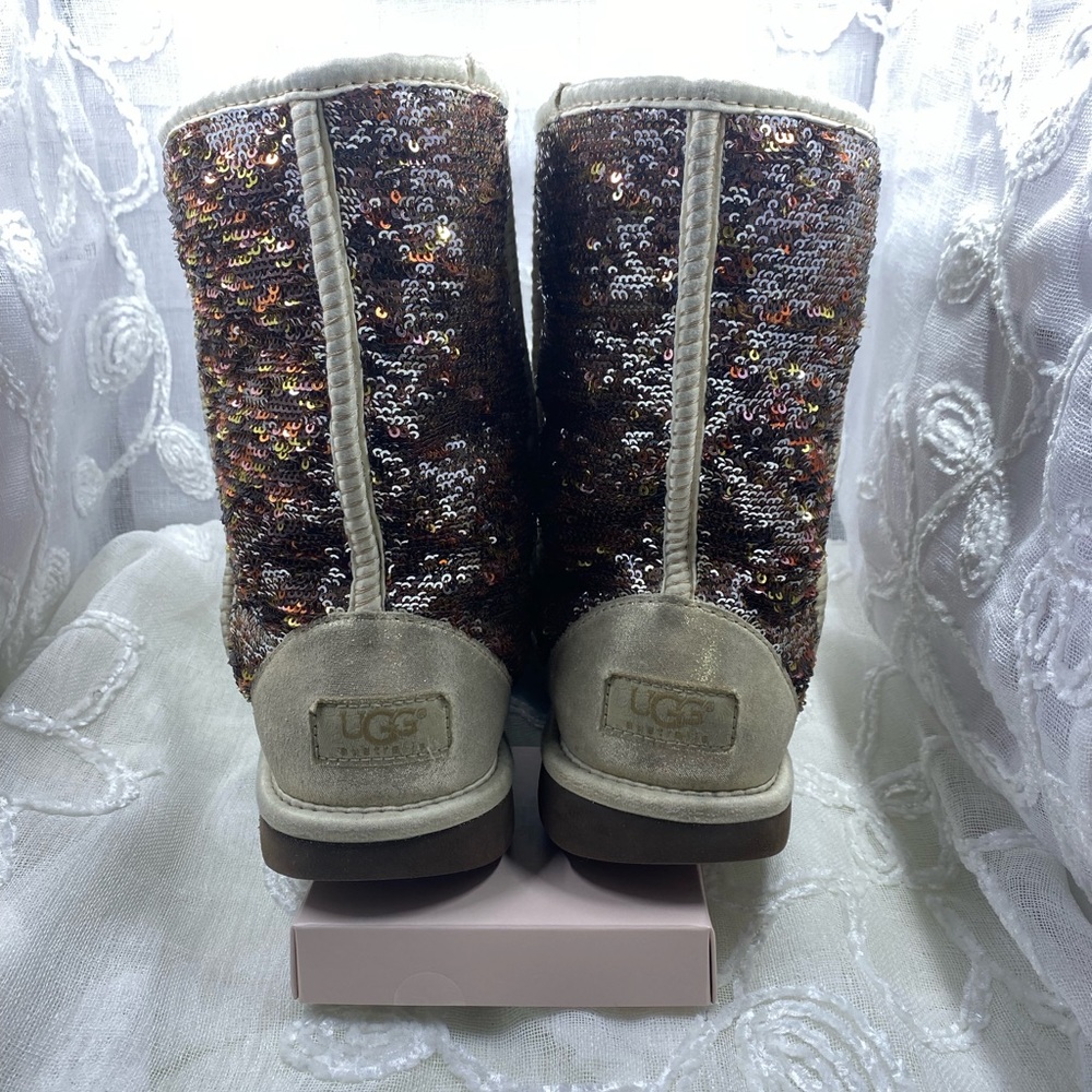 Ugg Classic Sequin Fur Lined Boot Size 7 - image 3